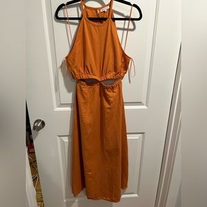 NWT Top and Skirt set, size Small, burnt orange